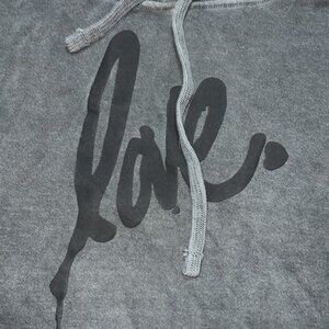 Ruben Rojas Live Through Love Grey Washed Pullover Unisex Love Hoodie